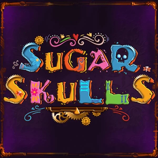 Sugar Skulls slot logo by Booming Games at Love Casino